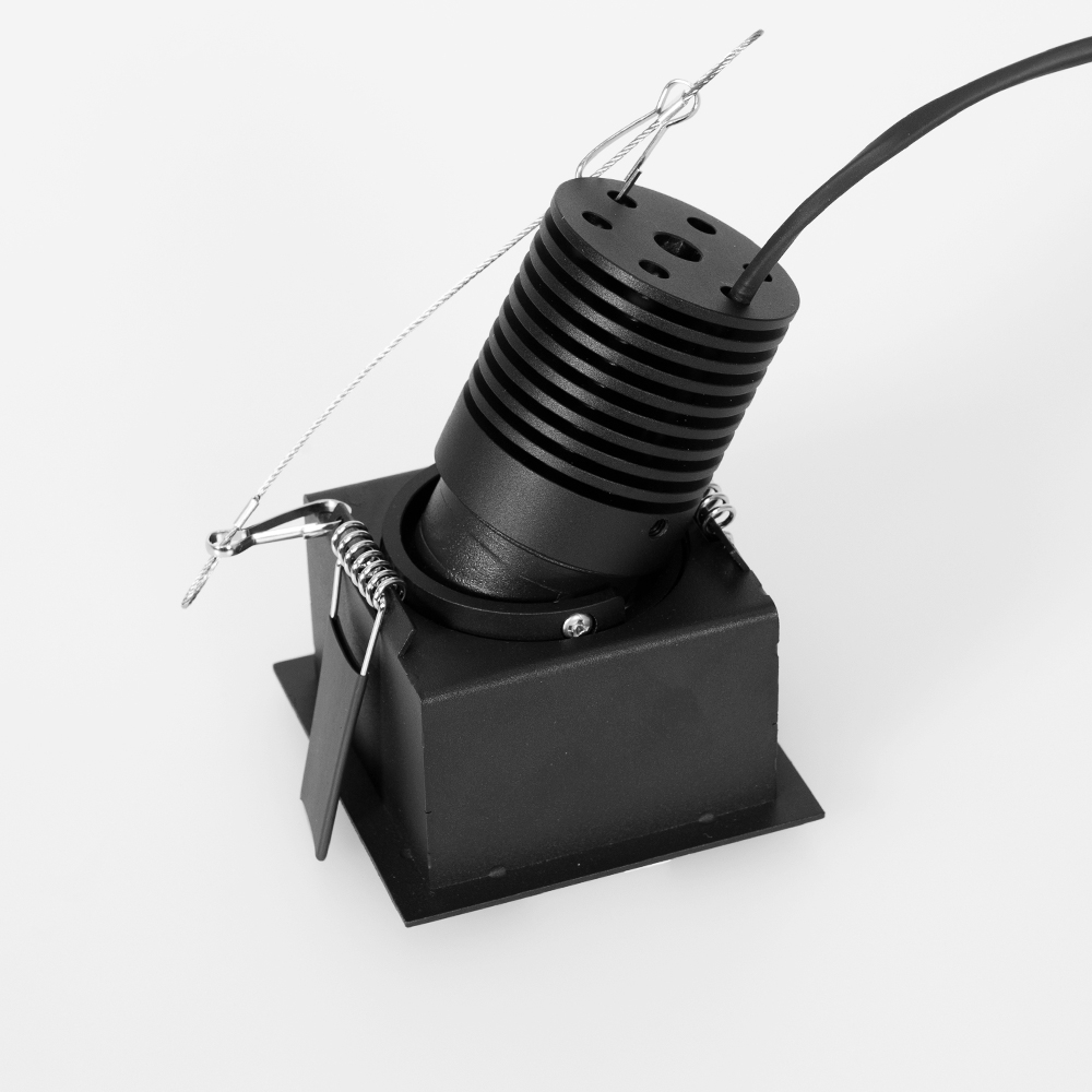 8W Deep Design Square Tiltable Cave LED Downlight